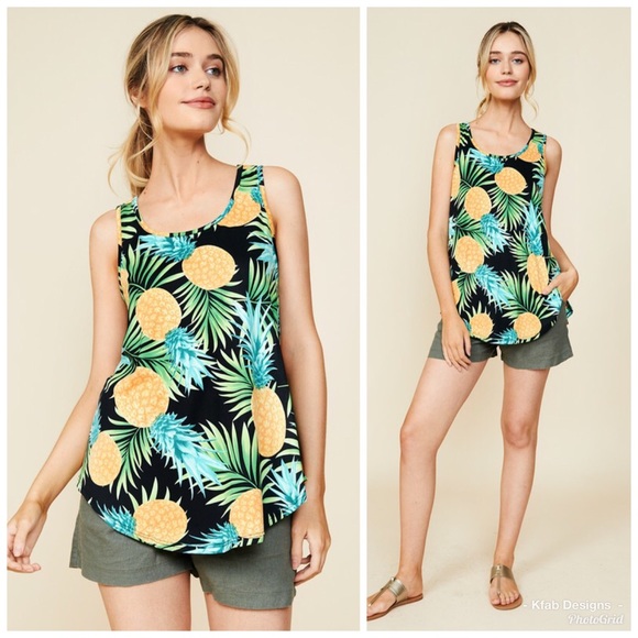 🛍LAST 1! Super Soft Tropical 🏝 Pineapple Tank! - Picture 7 of 7